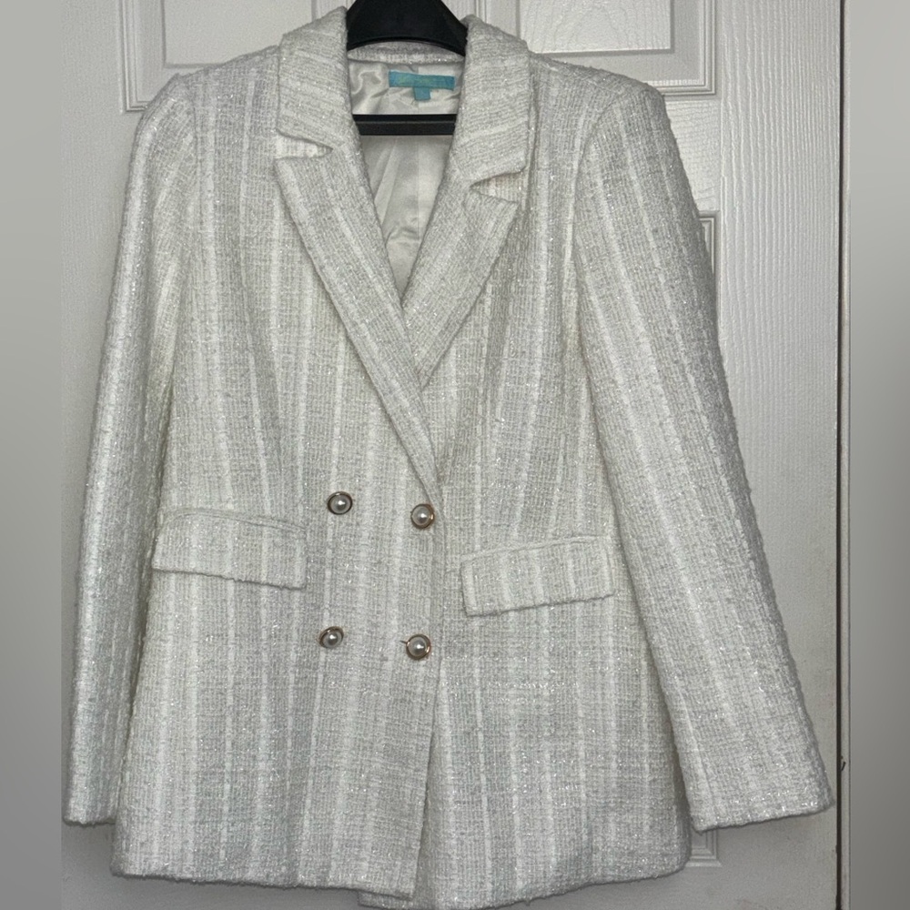 White formal blazer